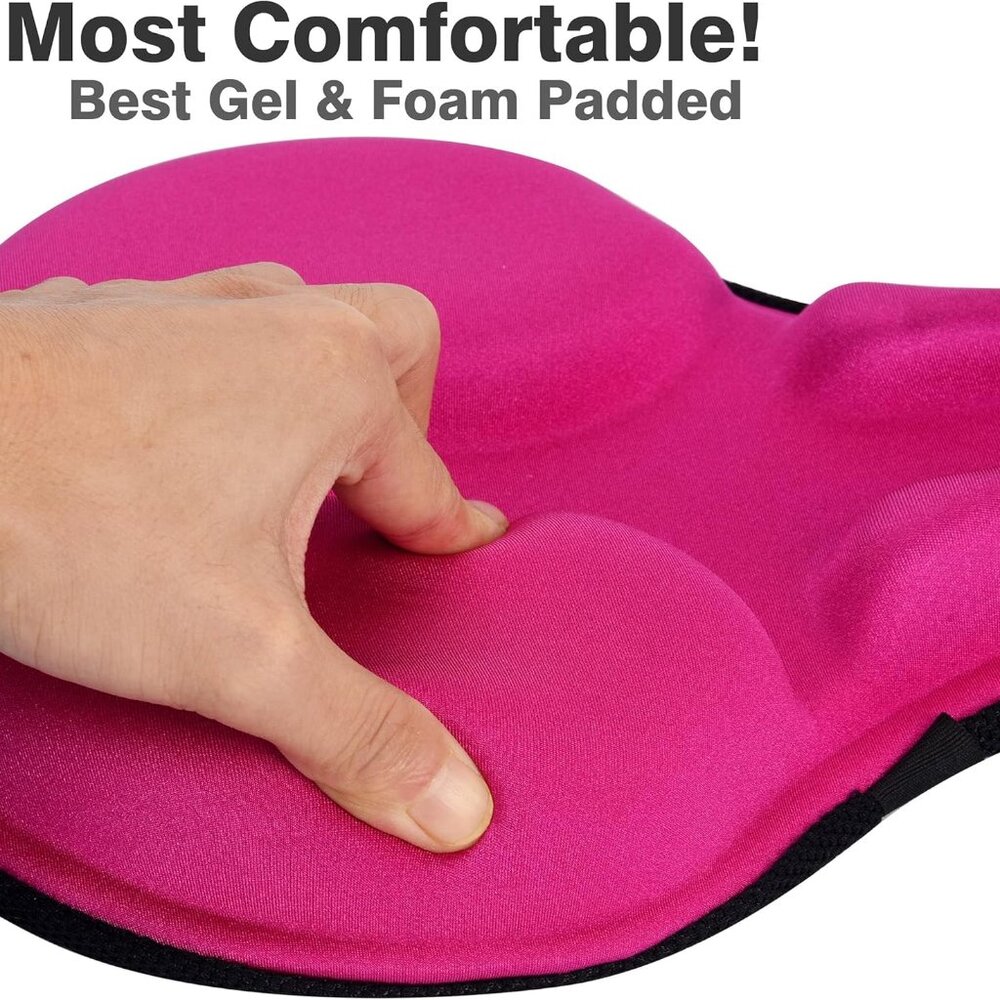 DAWAY Comfortable Bike Seat Cover Silicone Gel & Memory Foam Padded Bike Seat XL - Picture 3 of 7